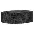 Strapworks Lightweight Polypropylene Webbing - Poly Strapping for Outdoor DIY Gear Repair, Pet Collars, Crafts – 1.5 Inch x 25 Yards - Black