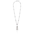 NINE WEST Women's Classics Beaded Tassel Pendant Necklace, 36" L