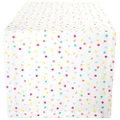 DII Polka Dot Party Print Tabletop Collection Reusable & Machine Washable, Table Runner, 14x72, Multicolor Confetti Dots