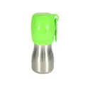 KONG H2O Stainless Steel Dog Water Bottle & Pet Travel Bowl, 9.5 oz - Green