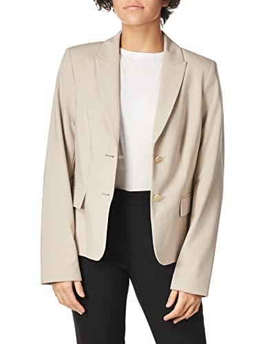 Calvin Klein Women's Two Button Lux Blazer (Petite, Standard, & Plus) Khaki