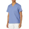 Dickies Men's Signature V-Neck Scrubs Shirt, Ceil Blue, X-Small