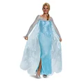 Disney Women's Elsa Prestige Adult Costume, Blue, Large