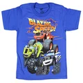 Nickelodeon Blaze and The Monster Machines Little Boys' Toddler Short Sleeve T-Shirt, Royal, 2T