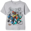 Power Rangers Little Boys' Short Sleeve T-Shirt Shirt, Silver, Medium/5/6