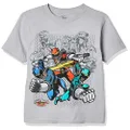 Power Rangers Little Boys' Short Sleeve T-Shirt Shirt, Silver, Medium/5/6