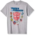 Freeze Children's Apparel Transformers Boys' Big Boys' Youth Short-Sleeved T-Shirt Tearaway Label, Heather Grey, XL