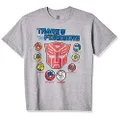 Freeze Children's Apparel Transformers Boys' Big Boys' Youth Short-Sleeved T-Shirt Tearaway Label, Heather Grey, XL