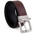 Timberland Men's Classic Leather Belt Reversible From Brown To Black, Brown/black, 32