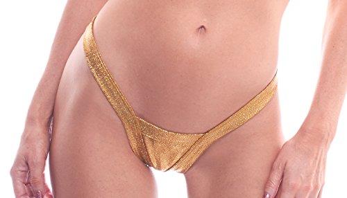 BODYZONE Women's New Years Comfort V Thong, Shattered Gold, One Size