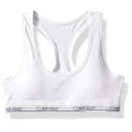 Calvin Klein Girls' Big Modern Cotton Molded Bralette, Classic White, Large