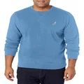 Nautica Men's Basic Crew Neck Fleece Sweatshirt, Blue Stern, Large