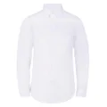 Calvin Klein Boys' Long Sleeve Slim Fit Dress Shirt, Style with Buttoned Cuffs & Shirttail Hem, White, 5