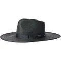 Brixton Women's Joanna Straw Rancher Hat, Black, Small
