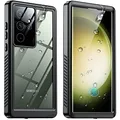 SPIDERCASE Designed for Galaxy S23 Ultra Case Waterproof,Built-in Screen Protector Full Protection Heavy Duty Shockproof Anti-Scratched Phone Case,Black, Black/Clear (CSC-FS S23 Ultra-BK)