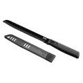 Kuhn Rikon Colori Bread Knife with Safety Sheath, 7 inch/17.78 cm Blade, Black