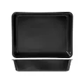 H&H Lifestyle Tray with Melamine Edge Container, 40 cm x 30 cm x 8 cm Size, Black