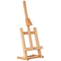 Renoir Miniature Studio Easel Wooden H-Frame Tabletop Easel Stand- Portable Adjustable Beechwood Painting Easel for Adults, Holds Canvas Art Up to 23",Natural