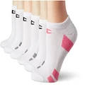 Champion Women's Double Dry 6-Pack Performance No Show Socks, White/Assorted, 5-9