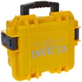 Invicta IG0097-SM1S-Y 3 Slot Yellow Plastic Watch Box Case, Yellow, 3 slot