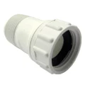 LASCO 15-1627 PVC Swivel Hose Adapter with 3/4-Inch Female Hose and 3/4-Inch Male Pipe Thread,White