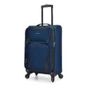 U.S. Traveler Aviron Bay Expandable Softside Luggage with Spinner Wheels, Navy, 3 Piece Luggage, Aviron Bay Expandable Softside Luggage with Spinner Wheels