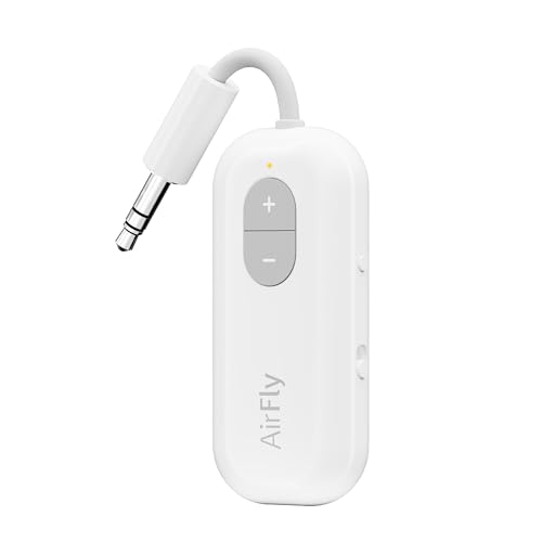 Twelve South 4353 Airfly SE | Wireless Transmitter/Receiver with Audio Sharing for Up to 2 Airpods/Wireless Headphones to Any Audio Jack for use On Airplanes, Boats or in Gym, Home, Auto