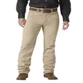 Wrangler Mens Cowboy Cut Stretch Slim Fit Jeans, Prewashed Tan, 32W x 36L