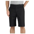 Dickies Men's 11 Inch Relaxed-fit Stretch Twill Work Short, Black, 34