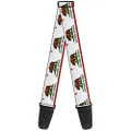 Buckle-Down Premium Guitar Strap, California State Flag White/Multicolour, 29 to 54 Inch Length, 2 Inch Wide