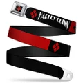Buckle-Down Seatbelt Buckle Belt, Harley Quinn Diamonds Black/Red/White, X-Large, 32 to 52 Inches Length, 1.5 Inch Wide