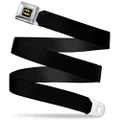 Buckle-Down Seatbelt Buckle Belt, Batman Black/Yellow Logo, X-Large, 32 to 52 Inches Length, 1.5 Inch Wide