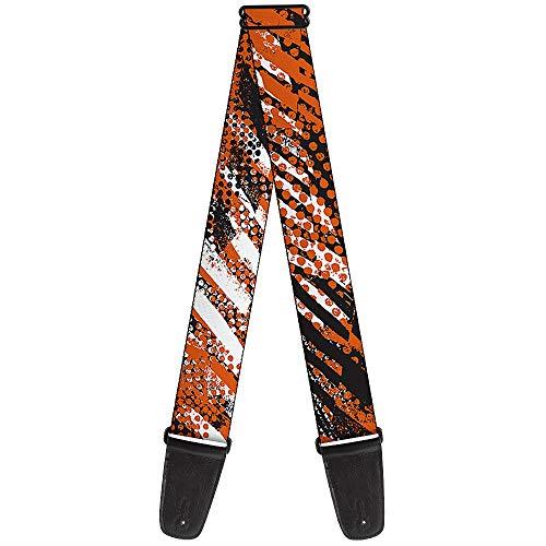 Buckle-Down Premium Guitar Strap, Grunge Tread Orange/Multicolour, 29 to 54 Inch Length, 2 Inch Wide