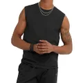 Champion Men's Classic Jersey Muscle T-Shirt, Black, XL