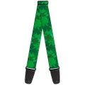 Buckle-Down Premium Guitar Strap, St. Pats Stacked Shamrocks Green, 29 to 54 Inch Length, 2 Inch Wide