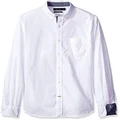 Nautica Mens Classic Fit Stretch Solid Long Sleeve Button Down Shirt, Bright White, Large US