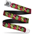 Buckle-Down Seatbelt Buckle Belt, Green and Red Dragons Smoking Grey, Regular, 24 to 38 Inches Length, 1.5 Inch Wide