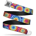 Buckle-Down Seatbelt Buckle Belt, 70s Tie Dye, Youth, 20 to 36 Inches Length, 1.0 Inch Wide