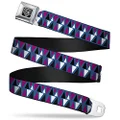 Buckle-Down Seatbelt Buckle Belt, Peaks Turquoise/Fuchsia/Black/White, Youth, 20 to 36 Inches Length, 1.0 Inch Wide