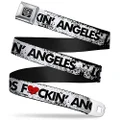 Buckle-Down Seatbelt Buckle Belt, Los F*ckin Angeles Heart Weathered White/Black/Red, Youth, 20 to 36 Inches Length, 1.0 Inch Wide