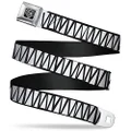 Buckle-Down Seatbelt Buckle Belt, Zig Zag Doodle Black/White, Youth, 20 to 36 Inches Length, 1.0 Inch Wide