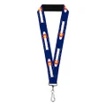 Buckle-Down Lanyard, Colorado Trout Flag and Snowy Mountains Blue/White/Red/Yellow, 22 Inch Length x 1 Inch Width