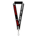 Buckle-Down Lanyard, I Love You But I've Chosen Dubstep Black/White/Red, 22 Inch Length x 1 Inch Width