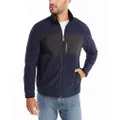 Nautica Men's Full-Zip Mock Neck Fleece Sweatshirt, Navy, X-Large