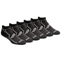 Saucony Men's Multi-Pack Mesh Ventilating Comfort Fit Performance No-Show Socks, Black Assorted (6 Pairs), X-Large