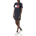 Tommy Hilfiger Women's T-Shirt Short-Sleeved Dresses in Classic Tommy Jeans Style, Sky Captain, XX-Small