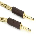 Fender Deluxe Series Instrument Cable, Straight/Straight, Tweed, 15ft