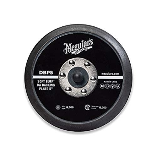 Meguiar's Soft Buff DA Backing Plate - Flexible Edge Polishing and Buffing Backing Pad - Distribute Pressure Evenly - Professional Grade Backing Plate for Car Care Detailing - 5"/ 127mm