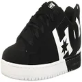DC Men's Court Graffik Casual Skate Shoe, Black/White/Black, 8.5