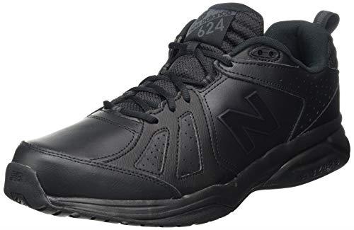 New Balance Men's 624 Cross Training Shoes, Black, 7.5 US (X-Wide)